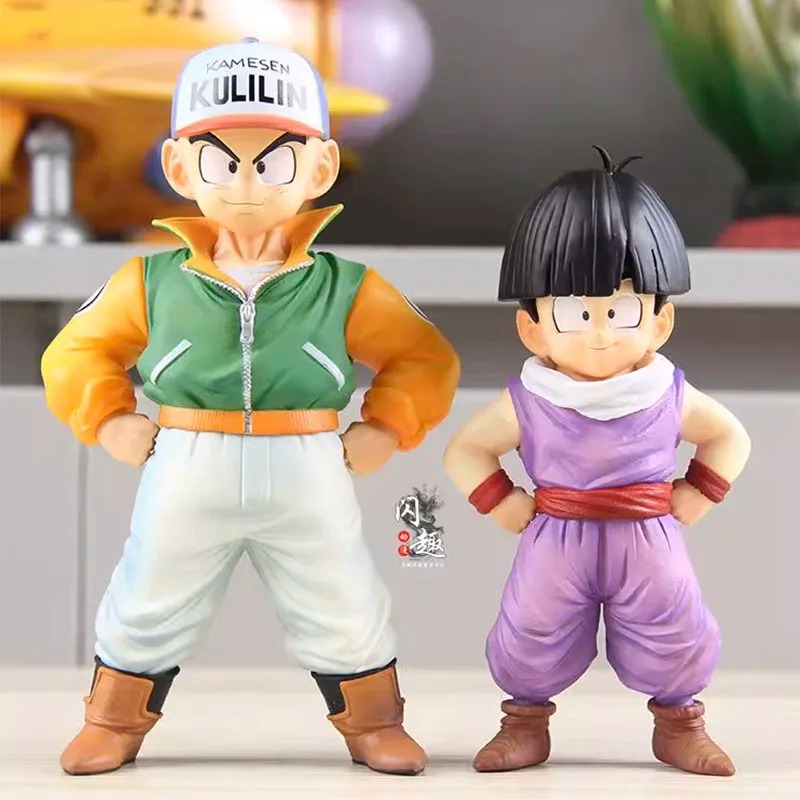 Duo de figurines Dragon Ball – Krillin 15,5 cm et Gohan enfant 13 cm – style rétro saga Namek