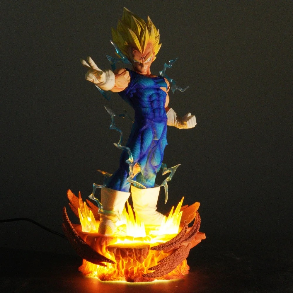 Figurine Dragon Ball Z – Majin Vegeta Super Saiyan 31,5 cm avec Base Lumineuse – Image 5