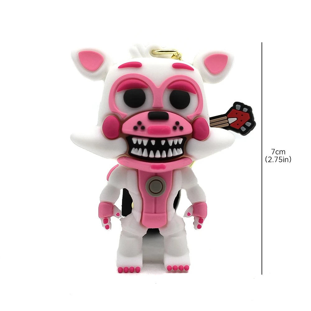 Porte-clés Five Nights at Freddy’s – Figurine FNaF 7 cm en PVC | Chica, Freddy, Bonnie, Foxy, Mangle – Image 8
