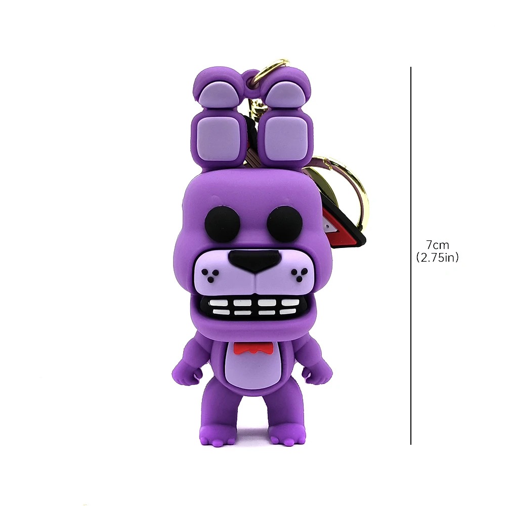 Porte-clés Five Nights at Freddy’s – Figurine FNaF 7 cm en PVC | Chica, Freddy, Bonnie, Foxy, Mangle – Image 7