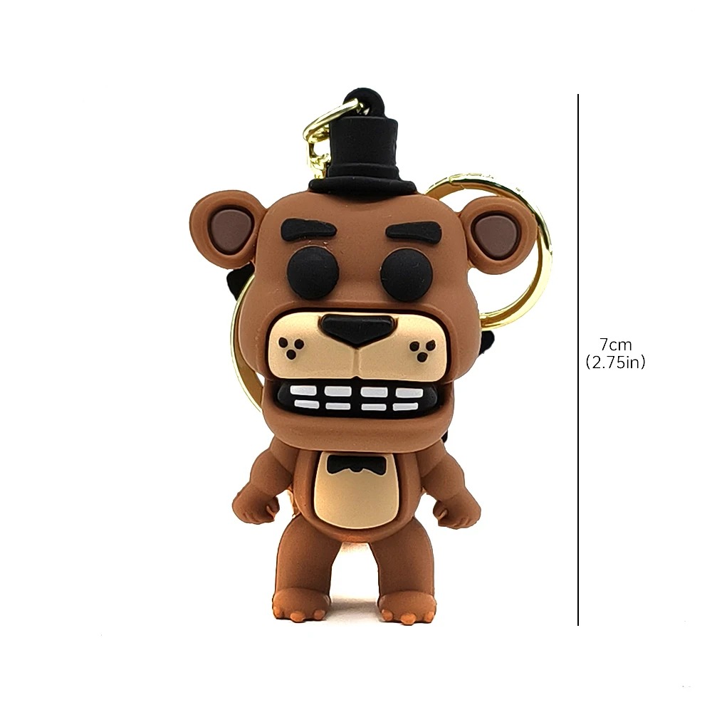 Porte-clés Five Nights at Freddy’s – Figurine FNaF 7 cm en PVC | Chica, Freddy, Bonnie, Foxy, Mangle – Image 4