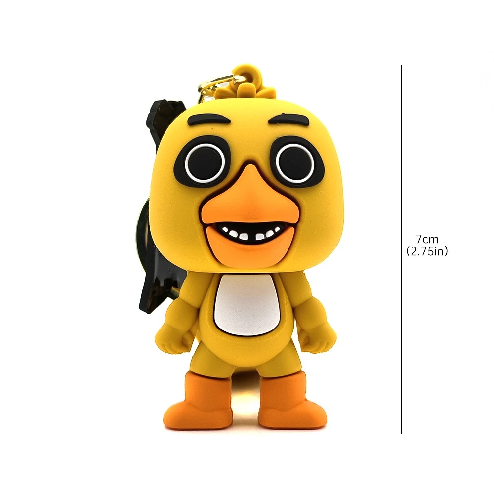Porte-clés Five Nights at Freddy’s – Figurine FNaF 7 cm en PVC | Chica, Freddy, Bonnie, Foxy, Mangle – Image 5