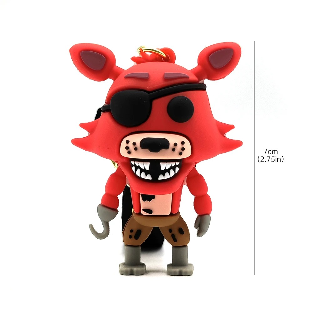 Porte-clés Five Nights at Freddy’s – Figurine FNaF 7 cm en PVC | Chica, Freddy, Bonnie, Foxy, Mangle – Image 6