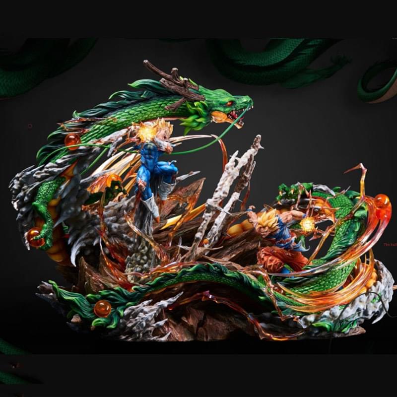 Figurine Dragon Ball Z Vegeta Vs Son Goku et Shenron